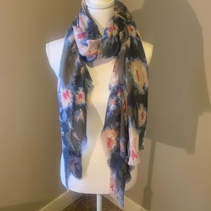 NWOT floral IKAT scarf